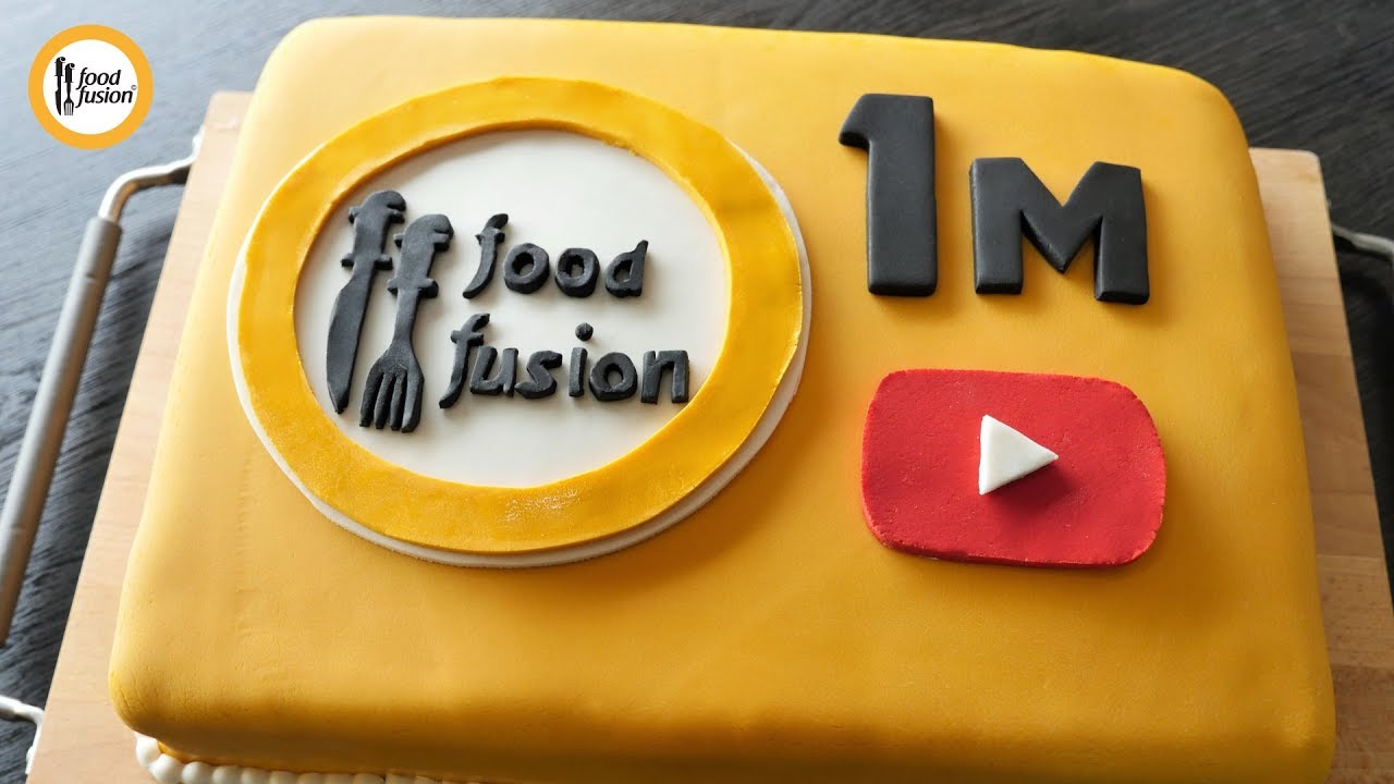 1 Million Subscribers Celebration with Fondant cake Recipe By Food Fusion