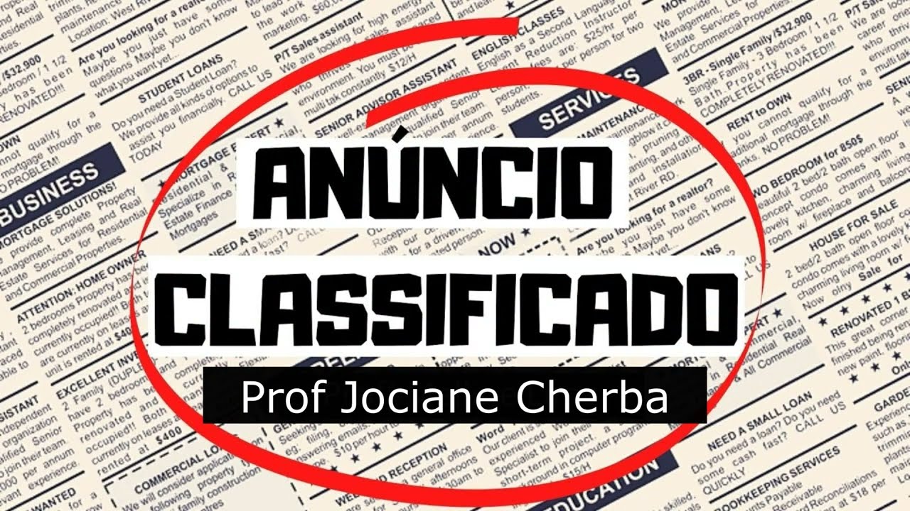 G&ecirc;nero Textual An&uacute;ncio Classificado
