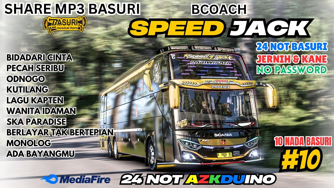 SHARE BASURI 😎 24 NOT SPEEDJACK MODUL AZKDUINO ❗ MP3 BASURI BUSSID 4.4.1
