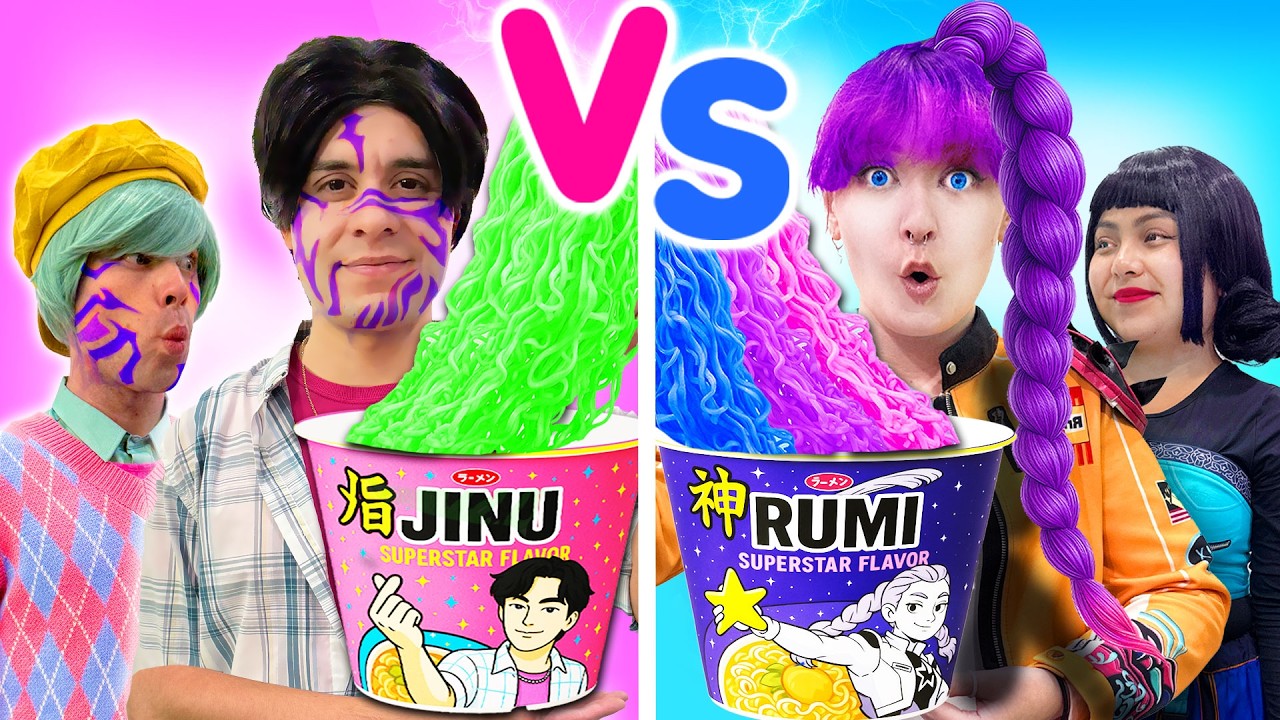 Кулинарный челлендж «Huntrix против Saja Boys» | Смешные и безумные истории KPop об охотниках на ...