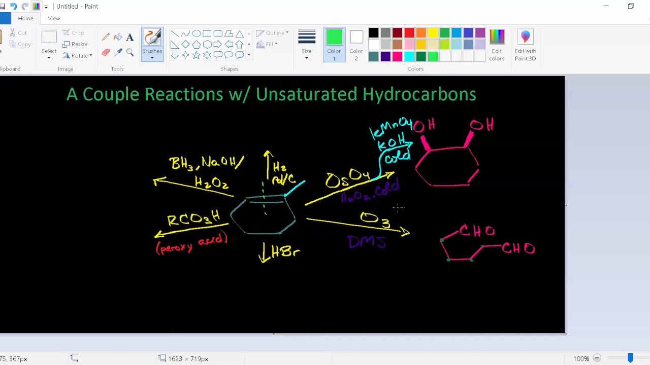 Reactions with Alkenes (Unsaturated Hydrocarbons)