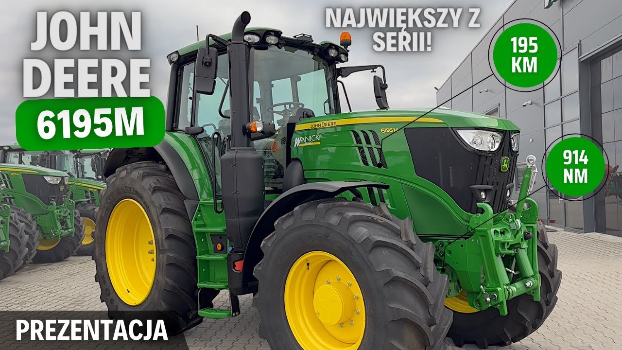 JOHN DEERE 6195M [2023] - największy z serii 6M | Prezentacja / test ciągnika