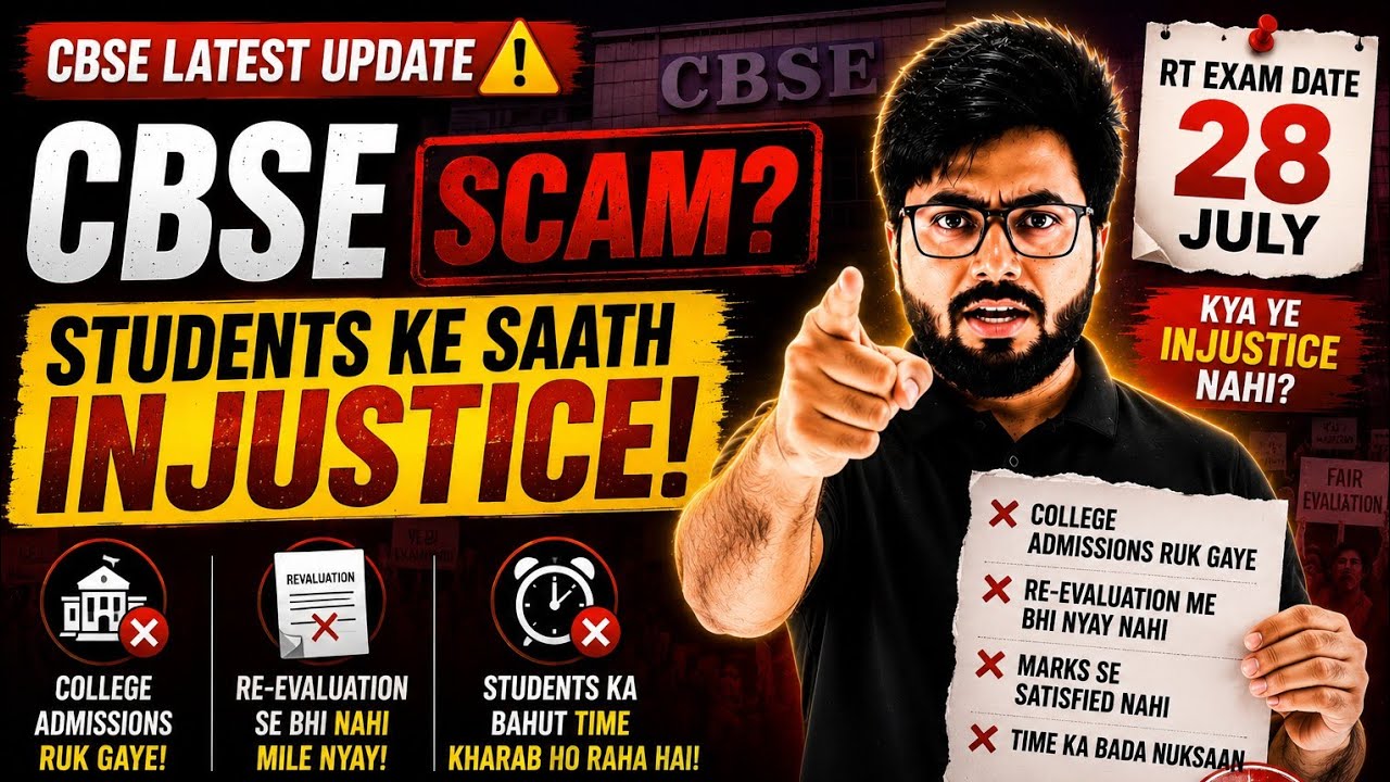 CBSE RT Exam Date OUT (28 July) 😡 | Students Ke Saath Injustice? | Revaluation bhi theek se nahi hua