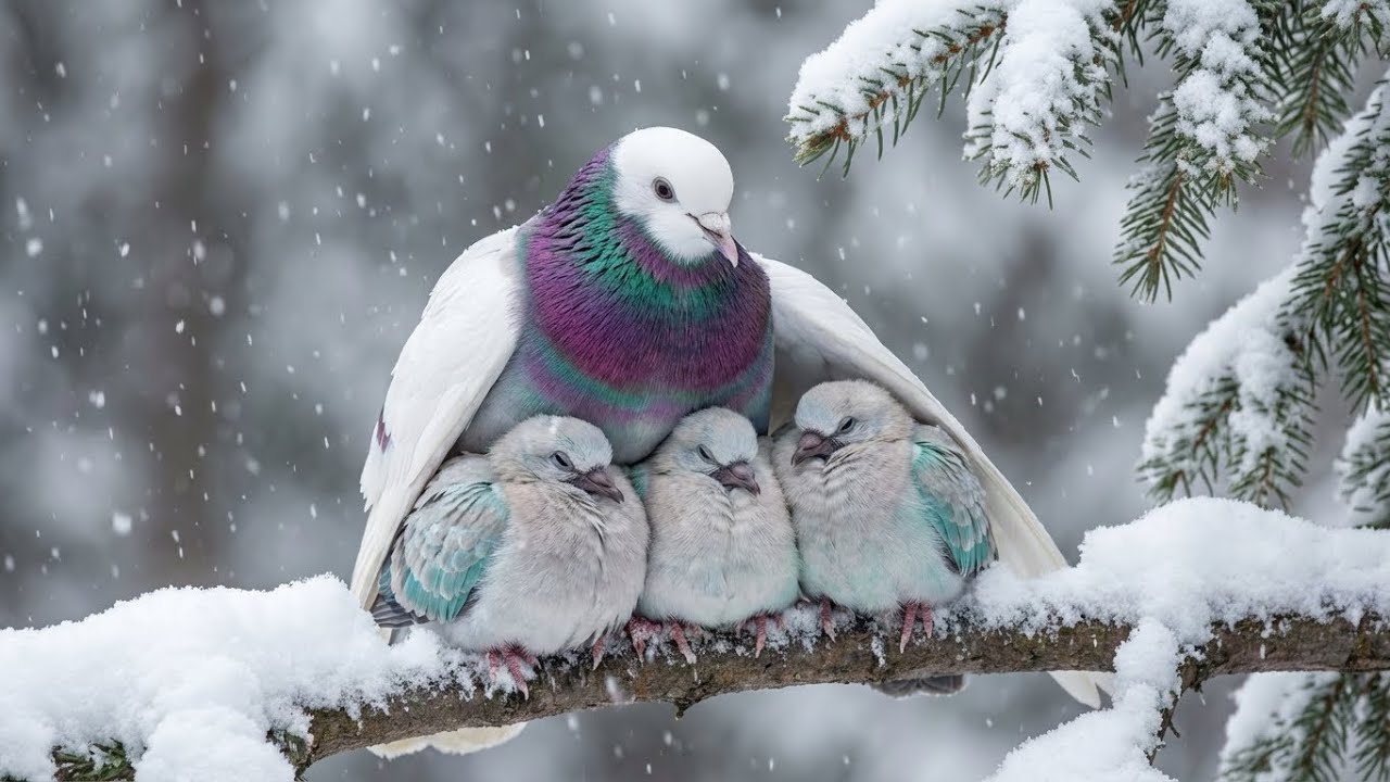 Зимний снег + пение птиц ❄️ – 100% снятие стресса и спокойный ум с мягкими звуками природы