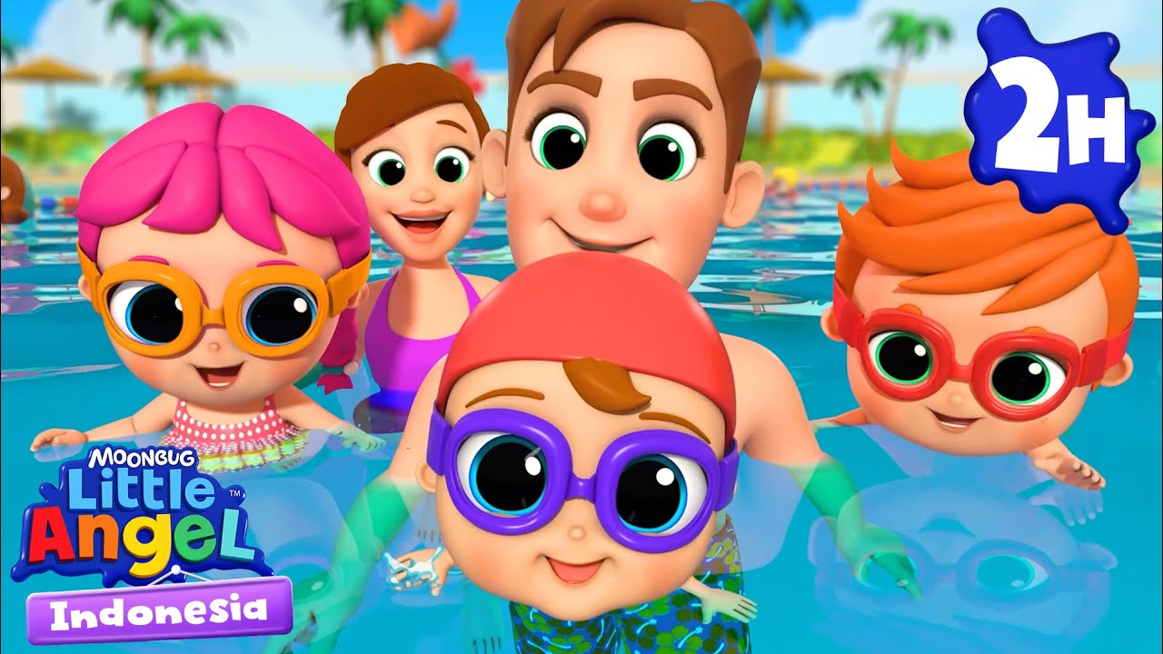 Bermain di Kolam Renang Sendiri | Little Angel Bahasa Indonesia | Kartun dan Lagu Anak