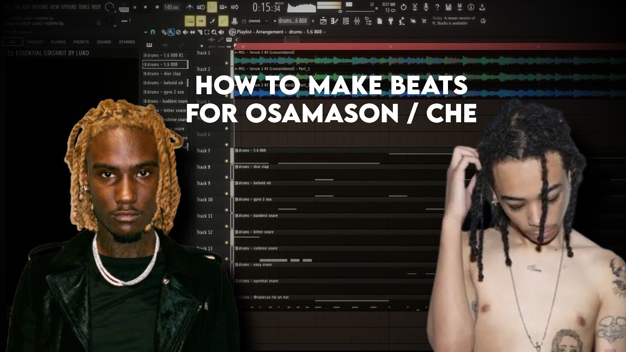 [TUTORIAL] HOW TO MAKE AN OSAMASON, CHE, PSYKOTIC, ENCORE TYPE BEAT (FL STUDIO)