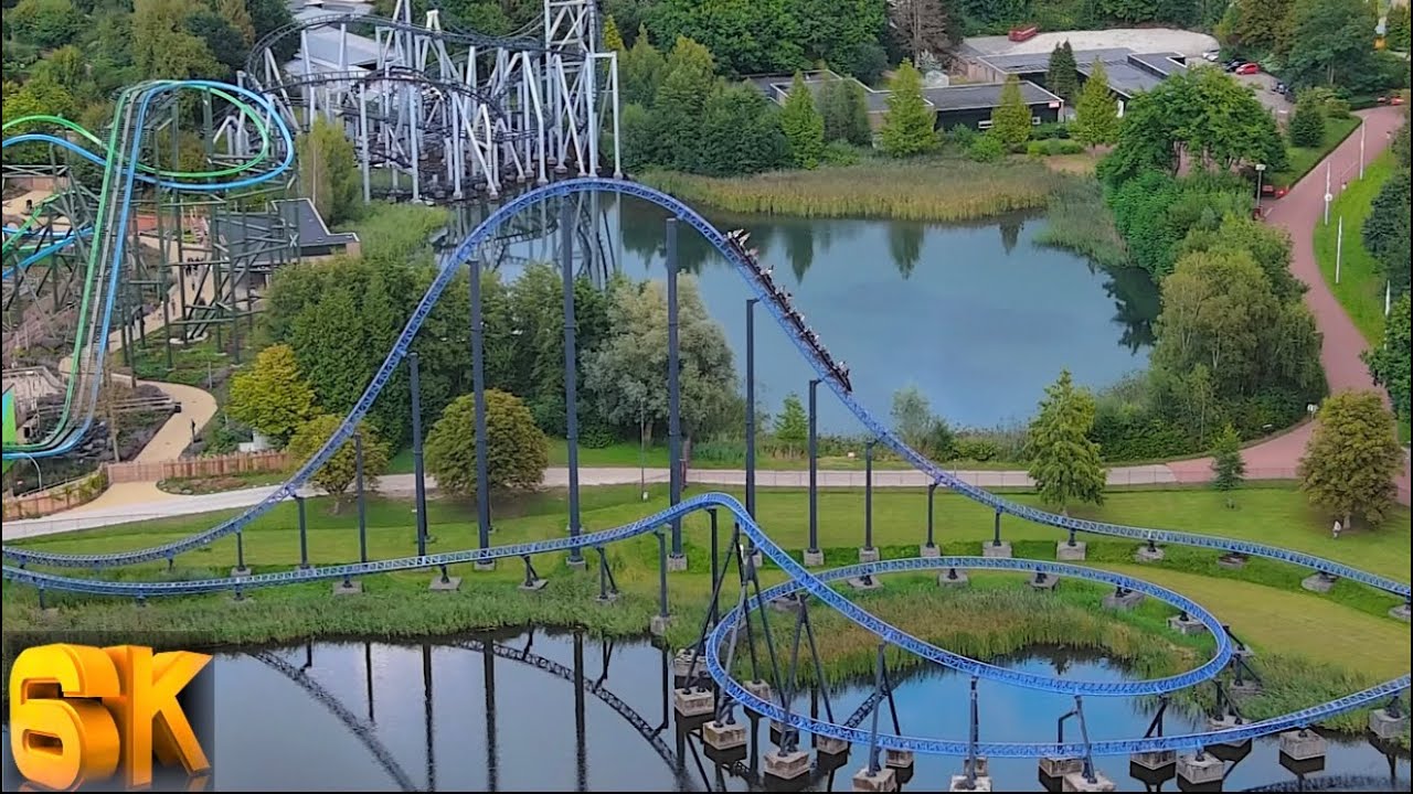 Goliath Drone Footage 6K Intamin Mega Coaster Walibi Holland