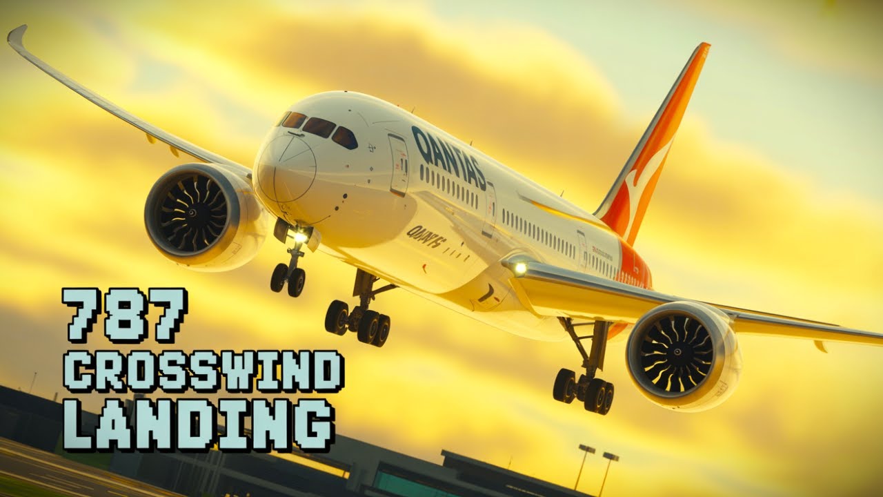 Qantas Boeing 787 Performs AMAZING Crosswind Landing at Perth Airport