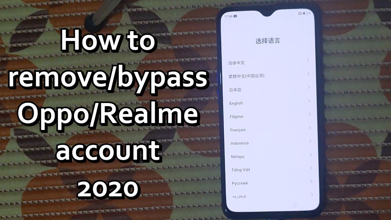 Oppo / Realme ID bypass and remove 2020