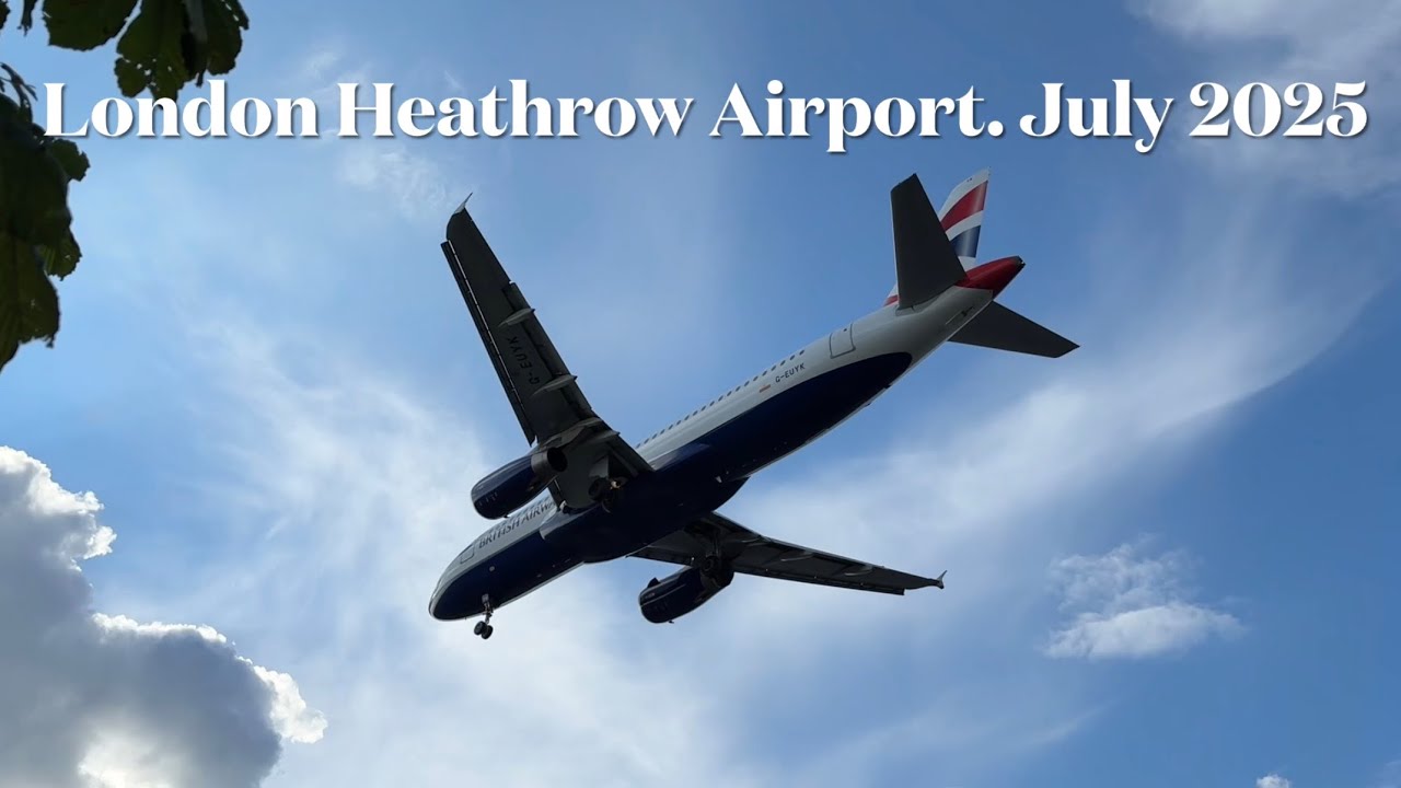 Planespotting at London Heathrow – Myrtle Avenue (Landing Compilation) (July 2025)