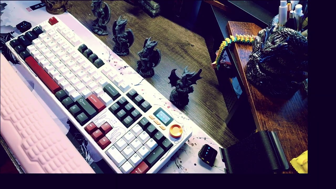 Dragon Den ASMR Typing #21   Relaxing  ASMR typing with no talking   AJAZZ AK351 V4