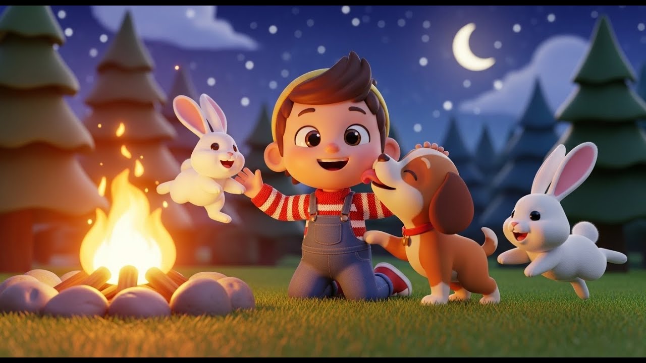 Camping Under Stars Song for Kids | Nighttime Adventure Song, Bedtime Lullaby & Baby Songs