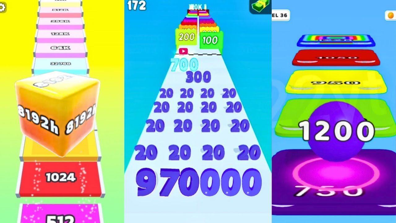 Epic Ball Run 3D vs Numbers Run Merge Challenge vs Jelly Run 2048 (8192h) – Ultimate Battle!