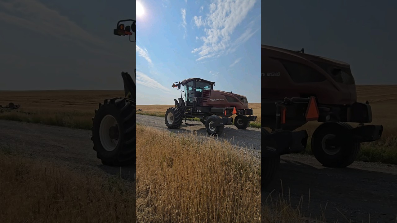 Watch the MacDon swather change directions