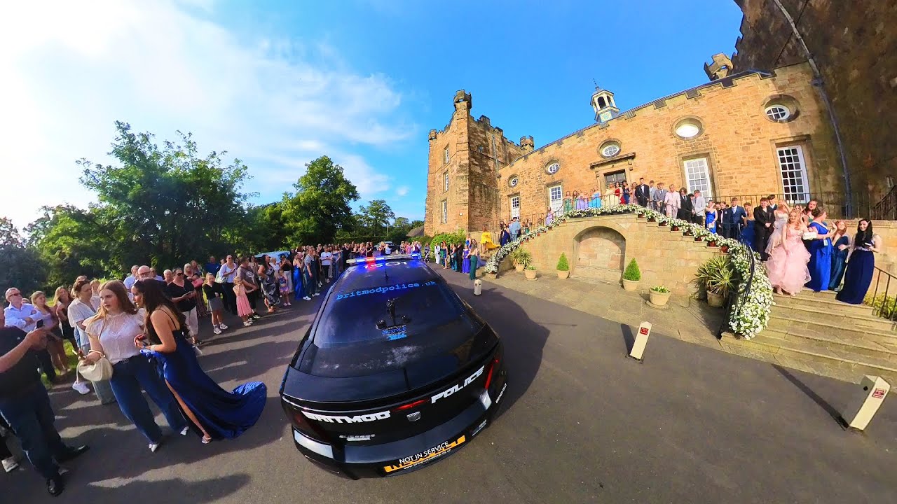 US cop car in UK - Prom @ Lumley Castle