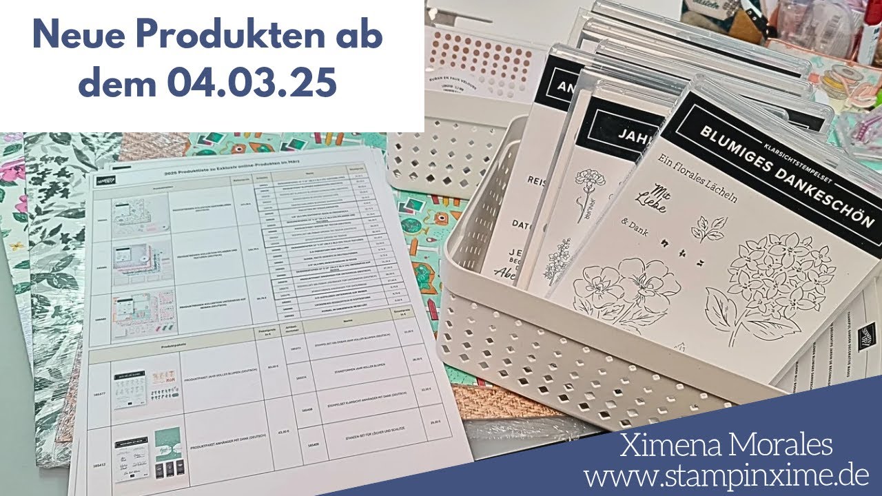 [Abgekürzt] Auspackvideo - Neue Stampin UP Produkten ab dem 04.03.2025 | Meine Vorbestellung + PDF
