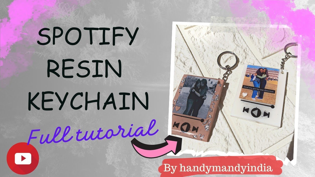 Spotify Resin Keychain Full Tutorial #viral #resin #diycrafts