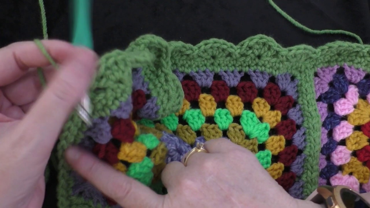 How to Crochet a Shell Border - Right Handed Version