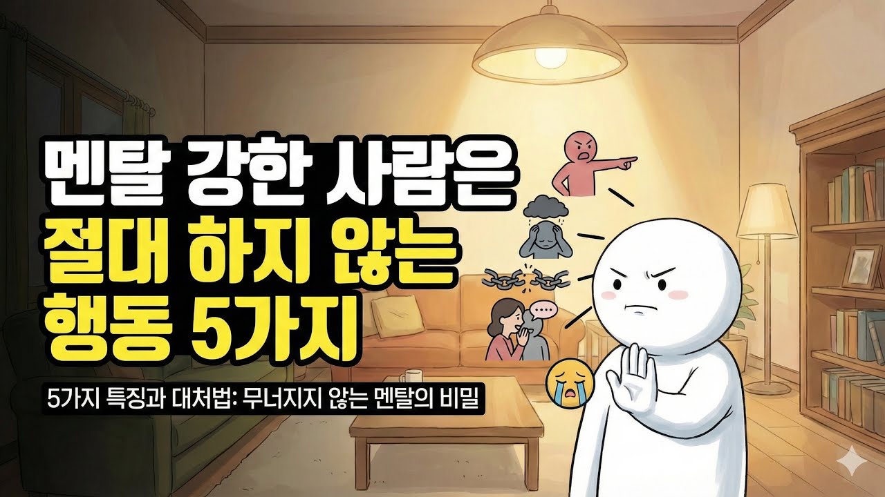 멘탈 강한 사람은 절대 하지 않는 행동 5가지: 무너지지 않는 멘탈의 비밀 #심리 #심리학 #멘탈관리 #감정 #명언 #멘탈 #인간관계 #지식