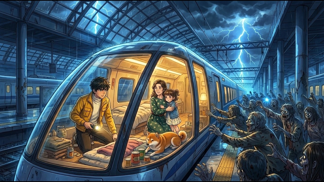 Surviving Inside in the Last Glass Train During a Zombie Apocalypse | Ghibli Survival Whispe