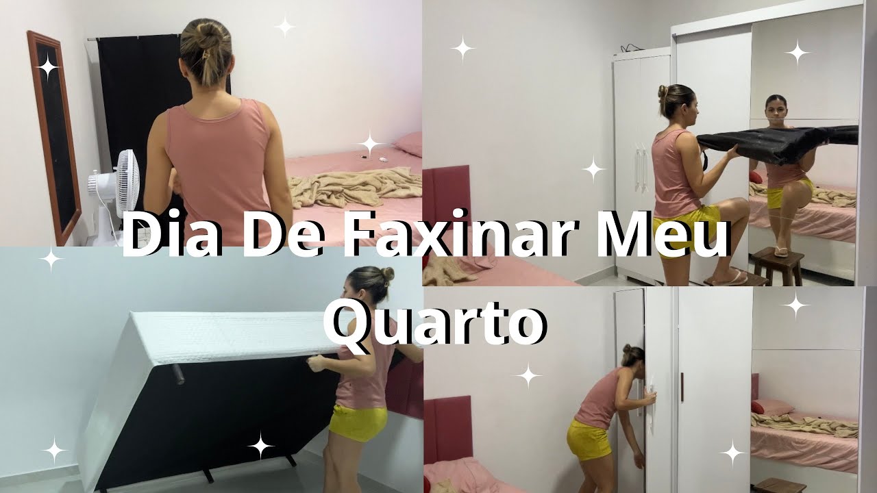 DIA DE FAXINAR MEU QUARTO/*limpando o meu quarto, passando pano no chão…*