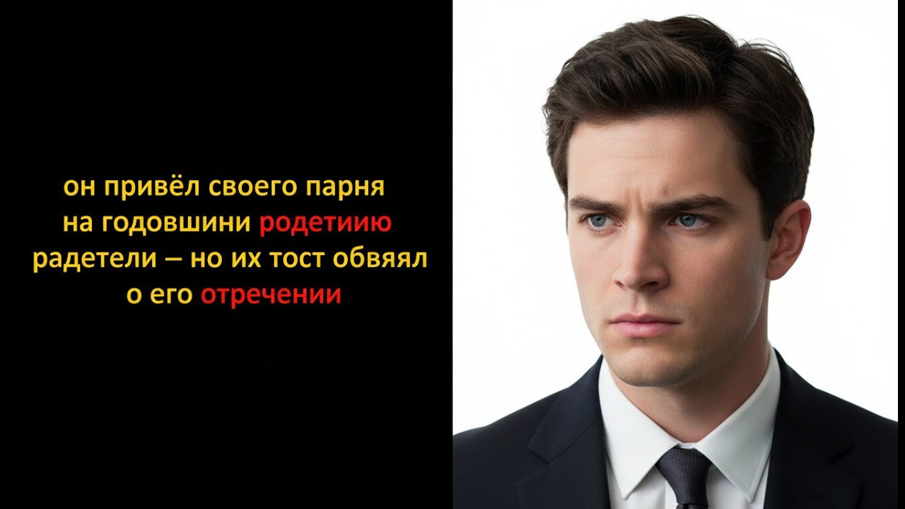 ОН ПРИВЁЛ БОЙФРЕНДА НА ЮБИЛЕЙ РОДИТЕЛЕЙ — НО ИХ ТОСТ ОБЪЯВИЛ О ЕГО ОТРЕЧЕНИИ