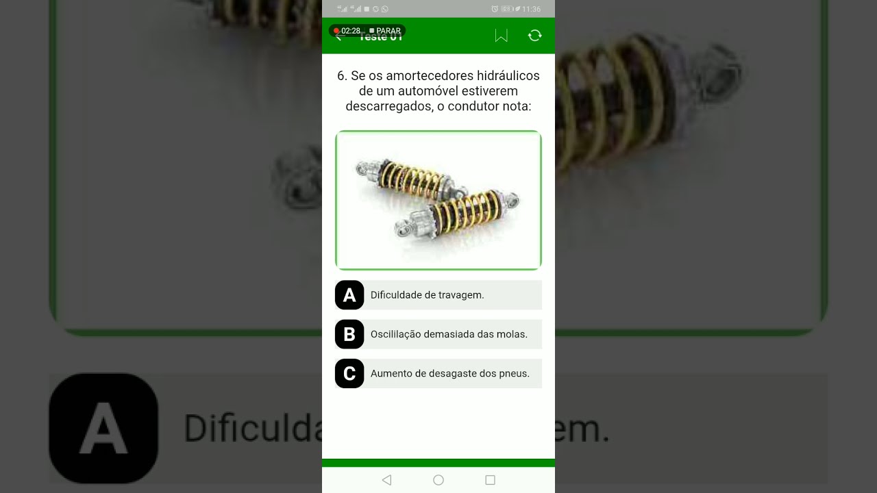 Nao confunda as respostas, exame teórico profissional categoria G 02.
