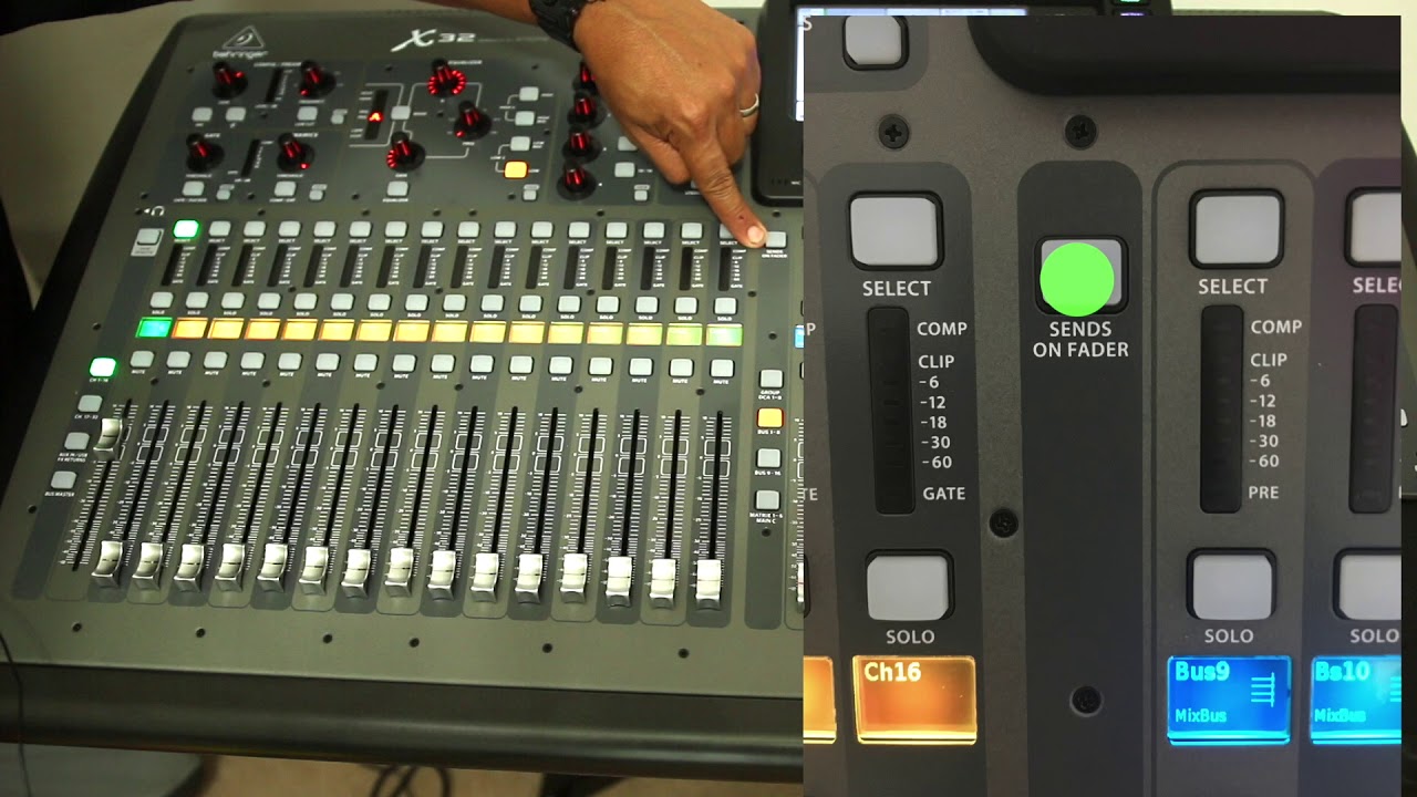 Behringer X-32 Как сделать мониторный микс