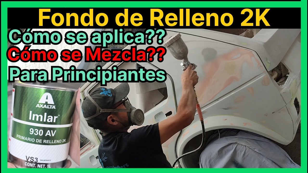 Como aplicar Primer de Relleno 2K??Tutorial Paso a Paso, para principiantes#hojalateriaypintura#auto