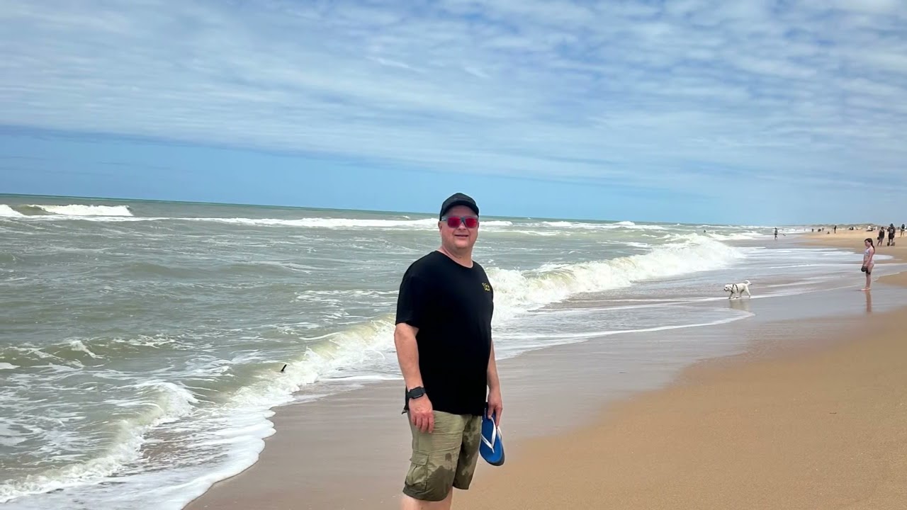 Visiting coastal town Seaspray in Victoria Australia in caravan