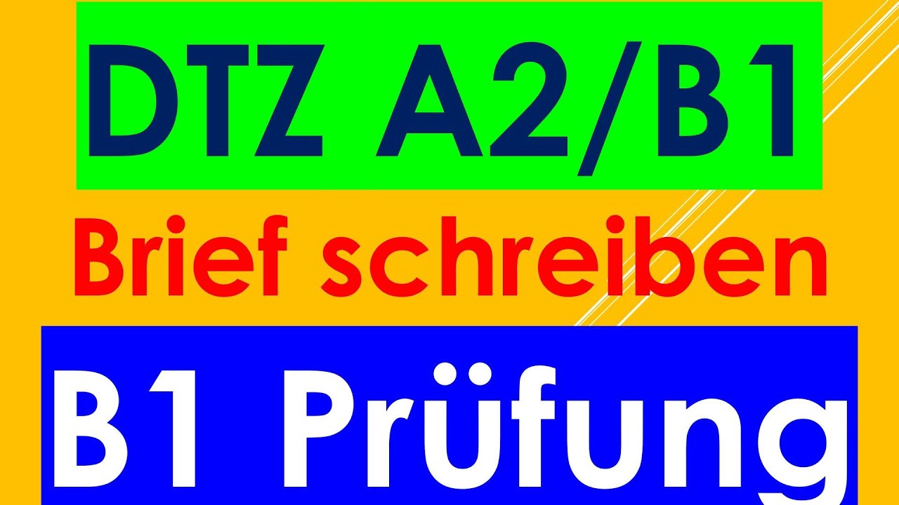 DTZ A2/B1, Briefe schreiben, Prüfung B1 Neu 2025 #dtz #dtzb1 #dtzbrief #briefschreiben #email