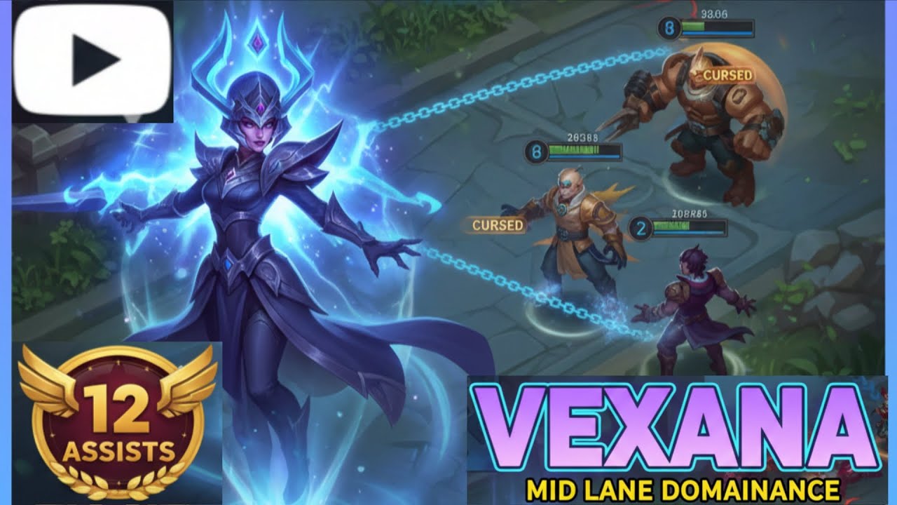 [MLBB] Vexana Mid Lane Gameplay 🧙‍♀️🔥 | 12 Assists | Best Mid Laner | Solo Ranked Match
