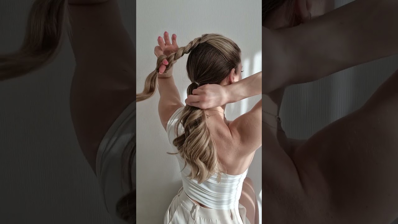 BACK TO SCHOOL ponytail hairstyle 2025 ☀️ easy braided ponytail hack