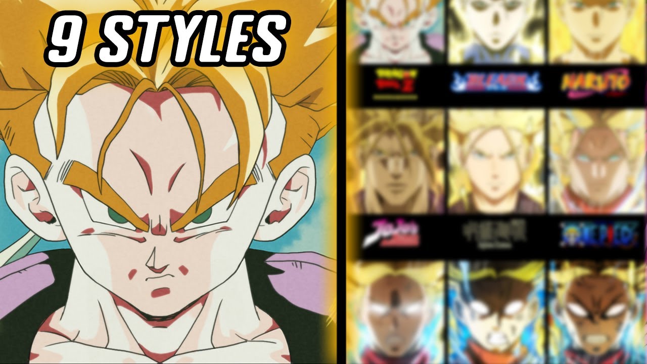 Future Trunks in 9 anime styles | DBZ/DBS