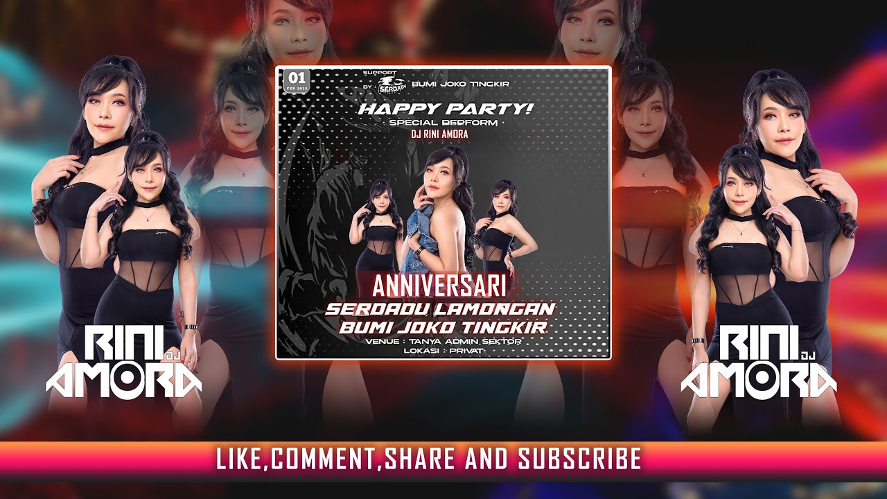 FUNKOT MIXTAPE HAPPY ANNIVERSARI SERDADU LAMONGAN BUMI JOKO TINGKIR BY DJ RINI AMORA ON THE MIX