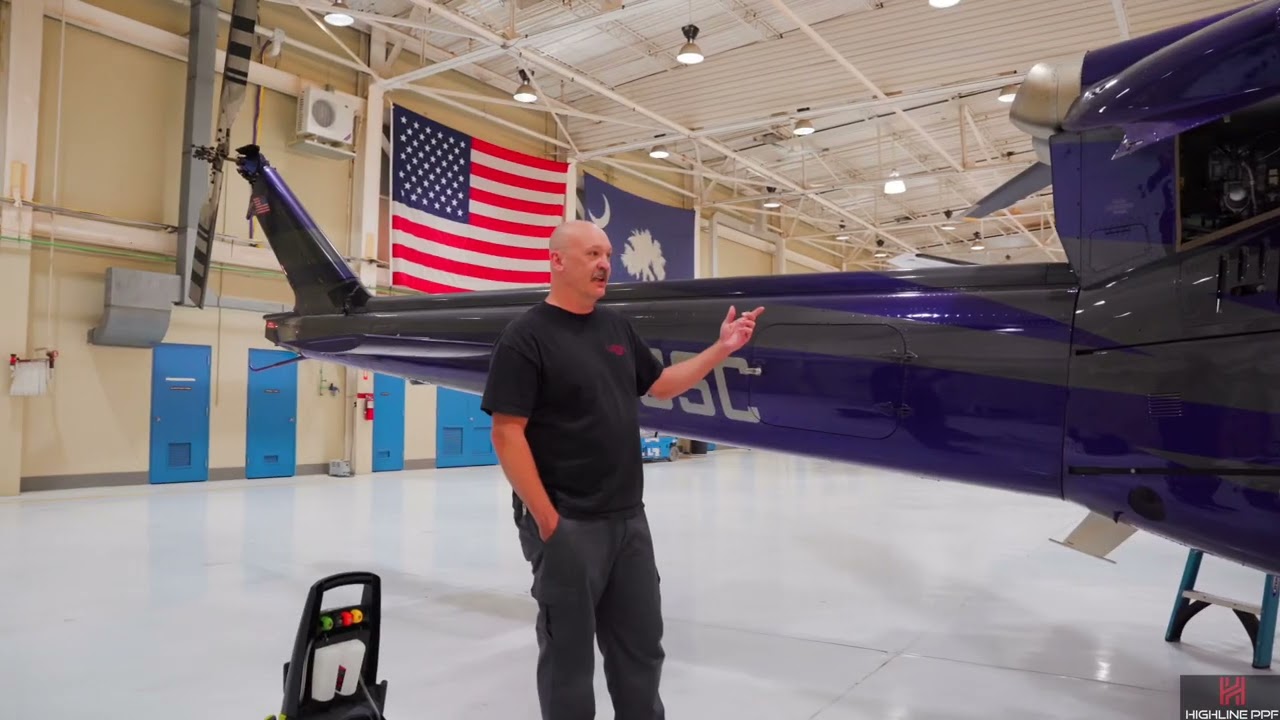 Ceramic coating a Bell 412 EPX Helicopter