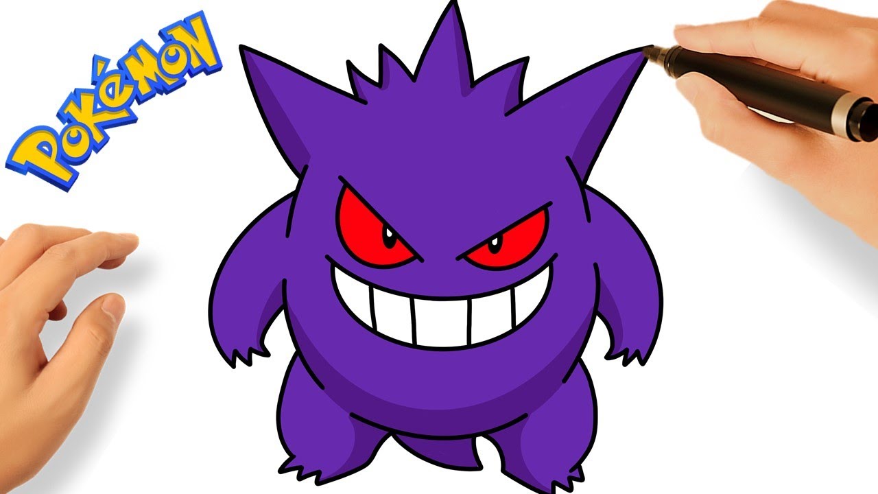 COMO DESENHAR O GENGAR FÁCIL 🟣 | DESENHANDO POKÉMONS