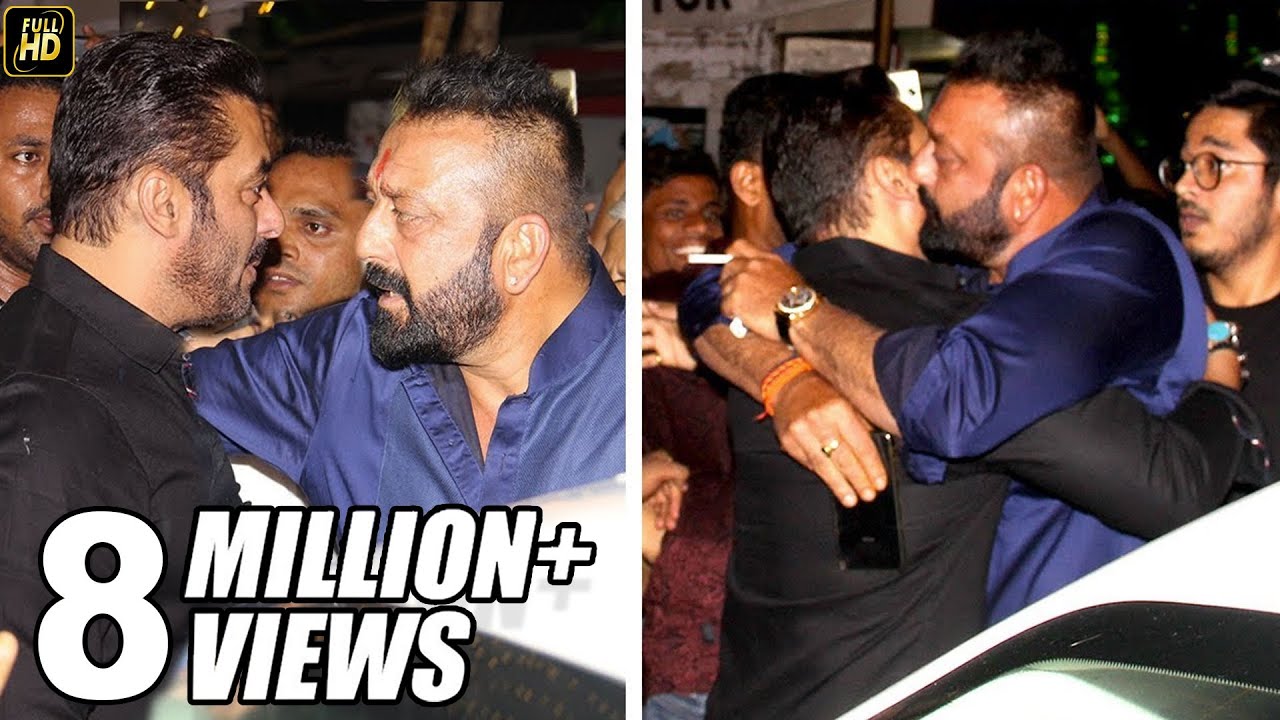 Sanjay Dutt HUGS Salman Khan To End FIGHT At Ambani's House Ganpati 2017 Celebrations
