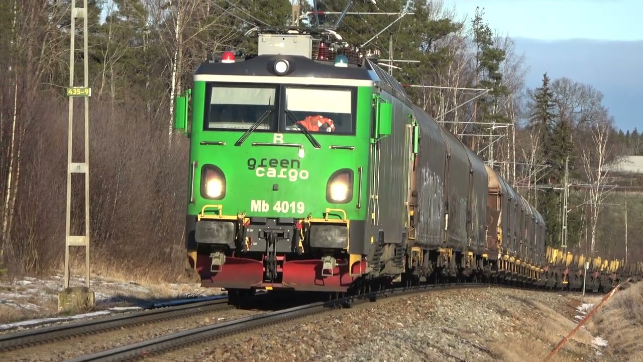 A few trains in Storå - Winter 2025