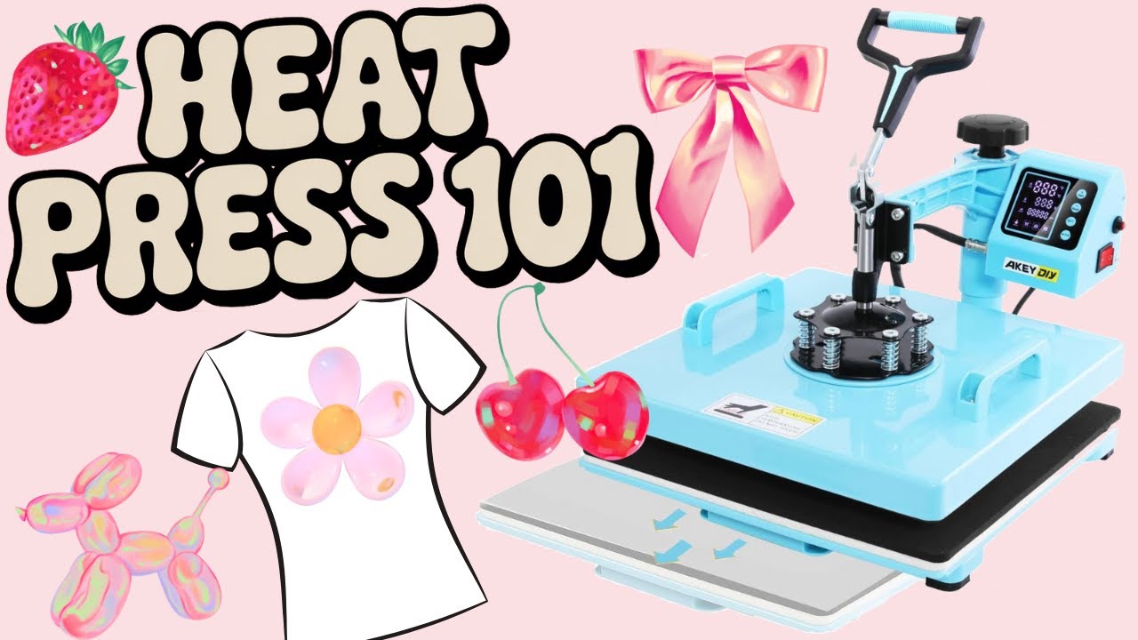 AKEYDIY 8 in 1 HEAT PRESS MACHINE | HOW TO PRESS DESIGN ON A SHIRT