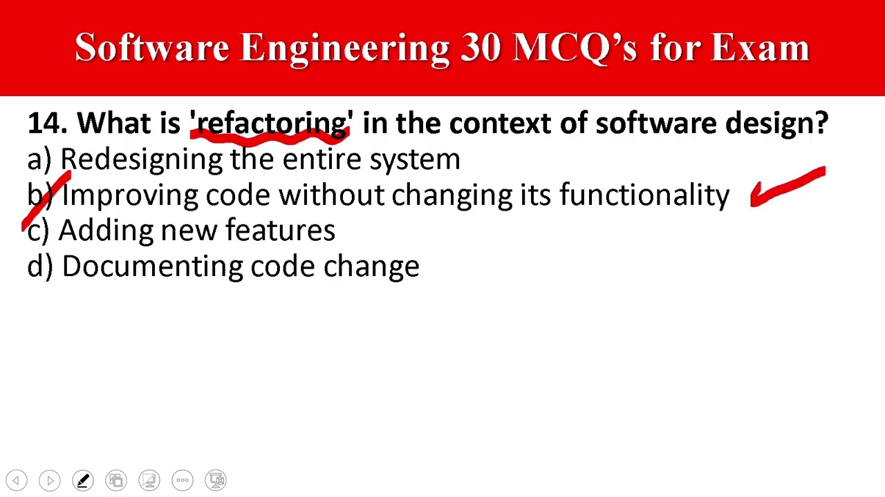 Top 30 Exam MCQ's Software Engineering