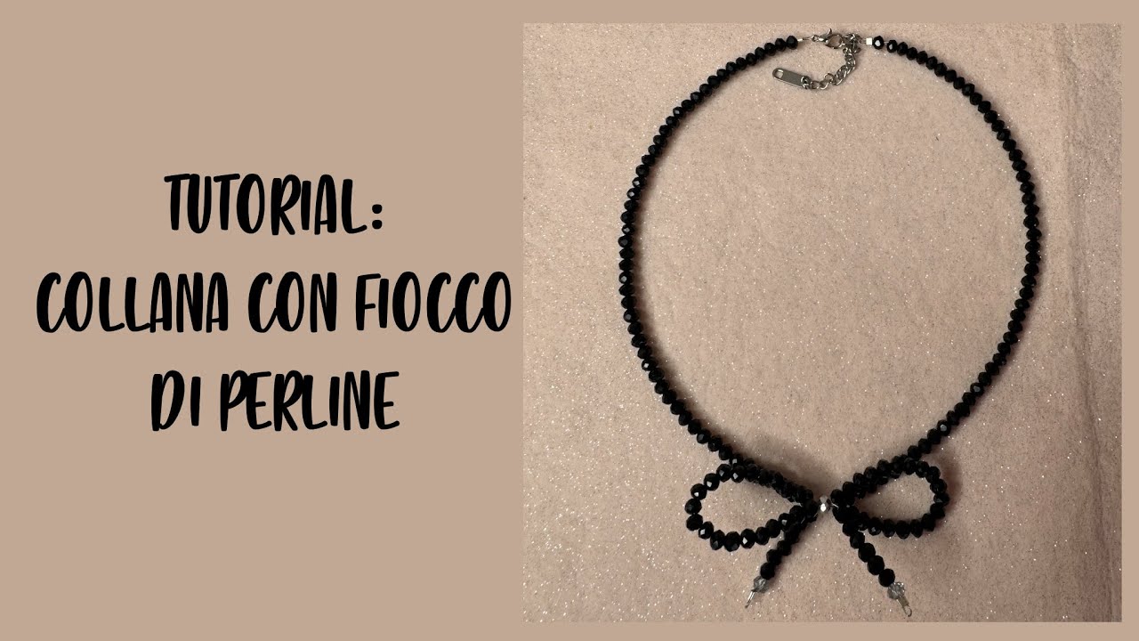 Tutorial: collana con fiocco di perline 🎀