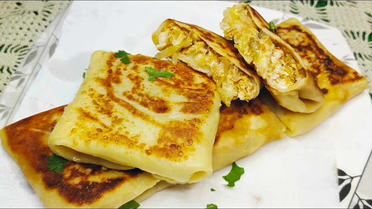 Smoky chicken tikka crepes | chicken crepes | homemade crepes recipe | all about meals