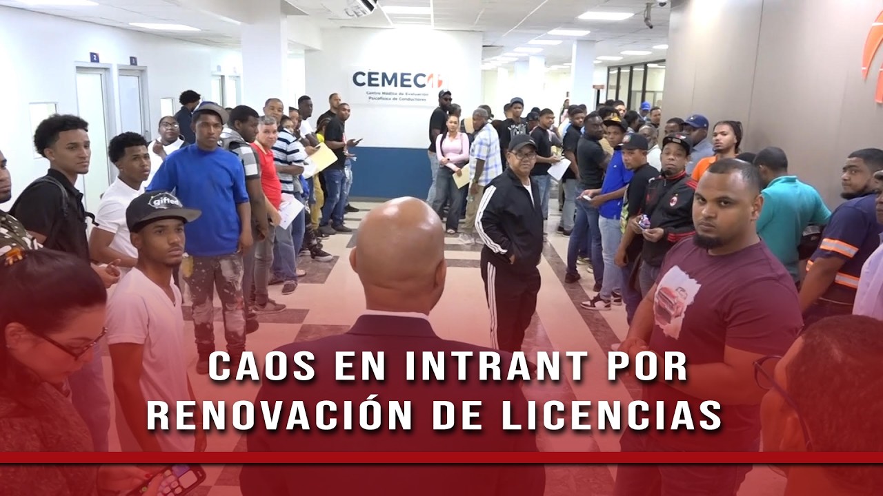 Largas filas en Intrant ante la renovación de la nueva licencia de conducir