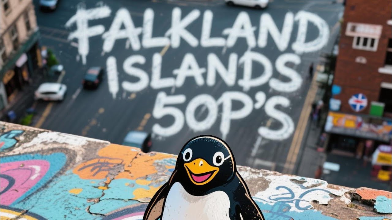 2017,18 Diamond finish coloured Falkland Islands penguin 50p's for date run 🐧not diamond proof 🤣
