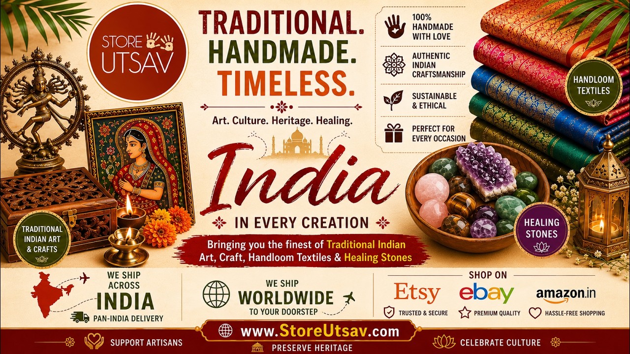 Authentic Handmade Indian Traditional Crafts, Paintings, & Textiles by Store Utsav | SUV #95