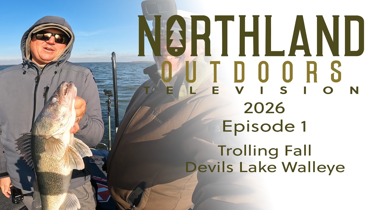 Northland Outdoors 2026, выпуск 1 — Троллинг на судака поздней осенью на озере Девилс-Лейк с Кори...
