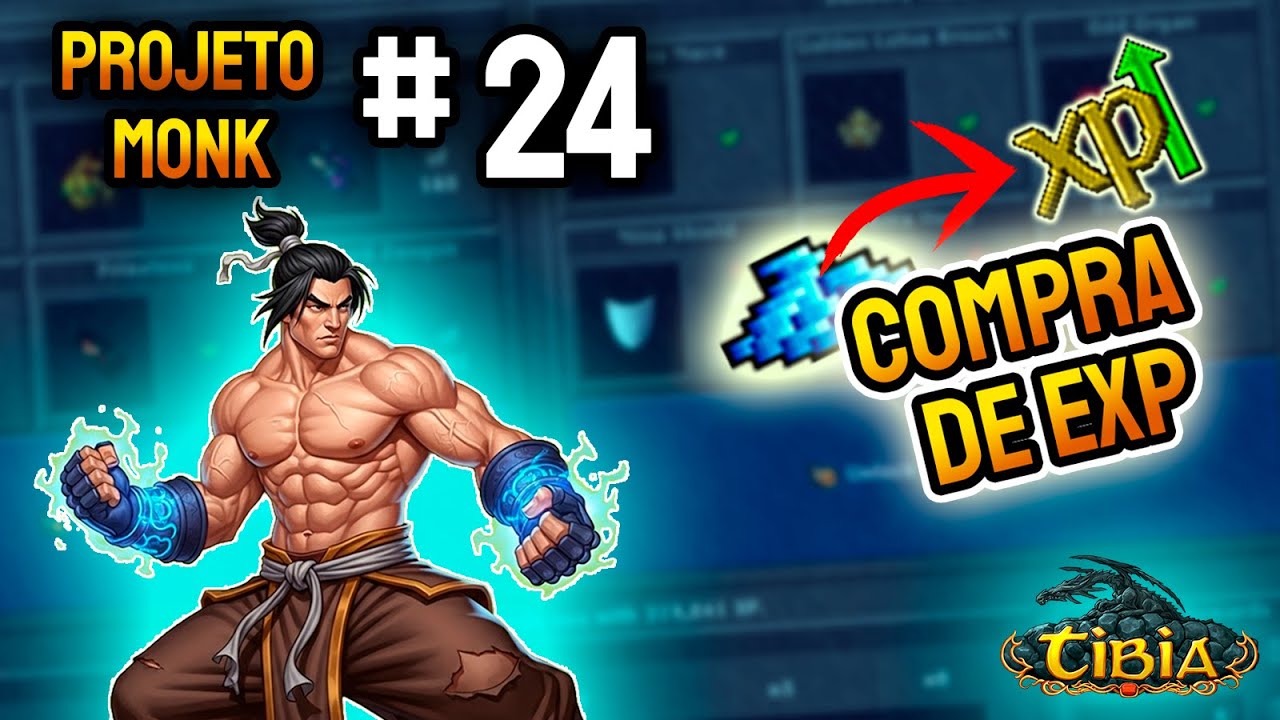 TIBIA: PROJETO MONK #24 | XP SEM SAIR DO DP? | Entenda o NOVO SISTEMA do WINTER UPDATE.