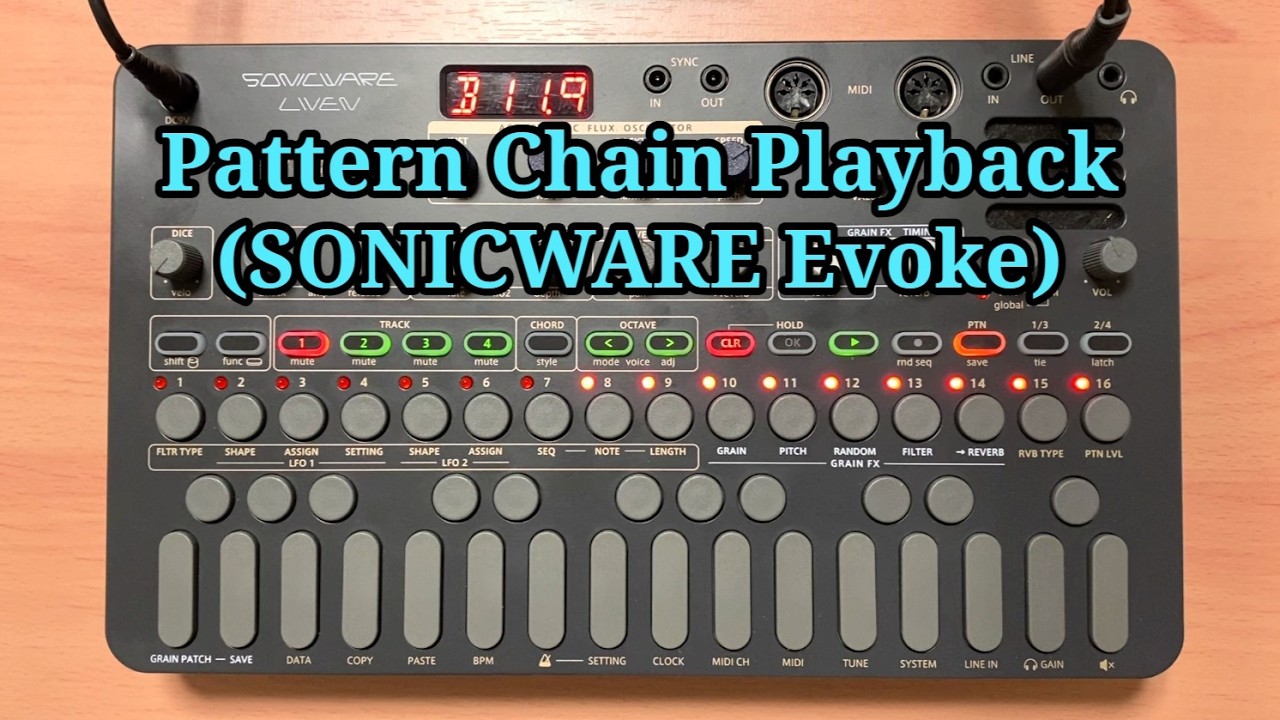 Pattern Chain Playback (SONICWARE Evoke)