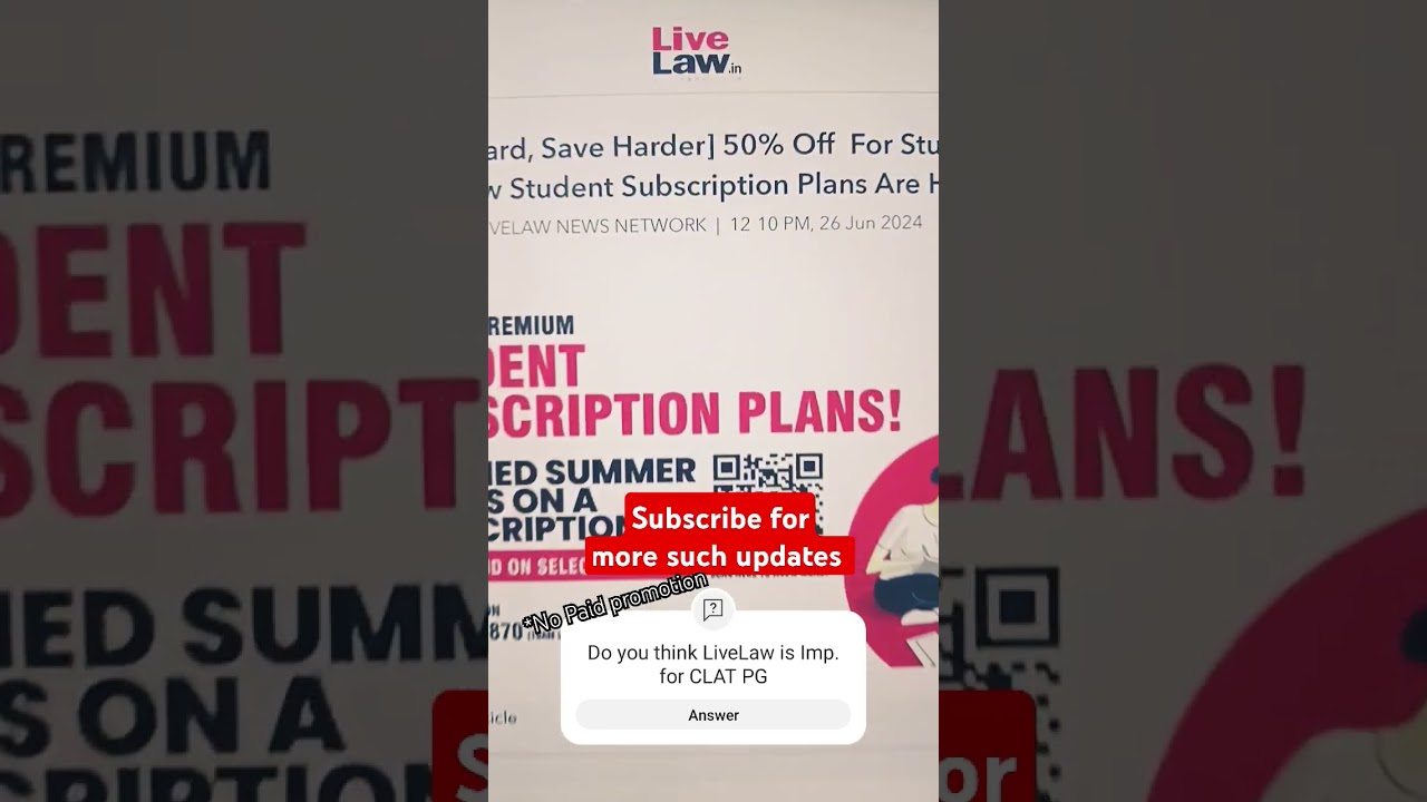50% off on LiveLaw! You have to avail it!